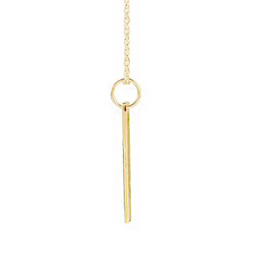 Sterling Silver Engravable Bar Necklace
