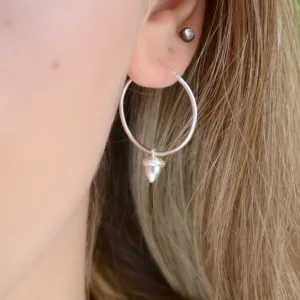 Sterling Silver Hoop Earrings with choice of charm