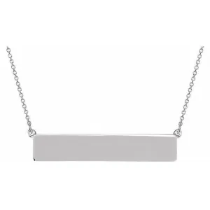 Sterling Silver Personalized Bar Necklace