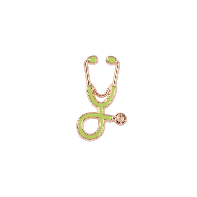 Stethoscope Enamel Brooch Pins