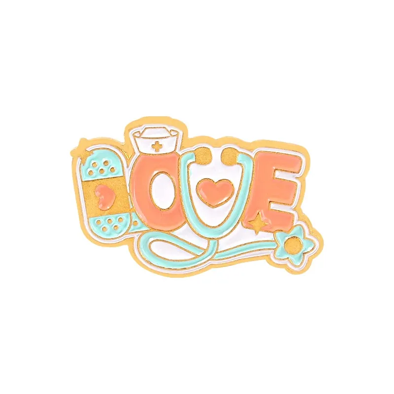 Stethoscope Enamel Brooch Pins