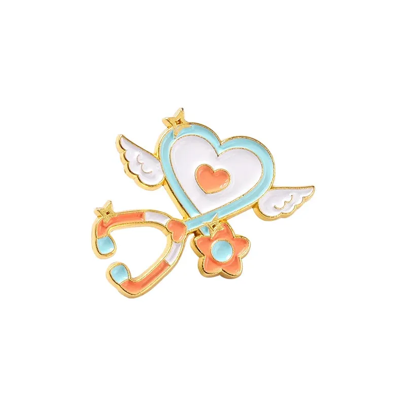 Stethoscope Enamel Brooch Pins