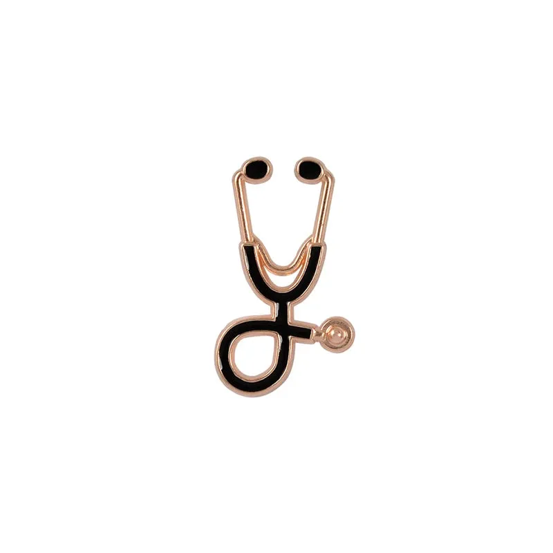 Stethoscope Enamel Brooch Pins