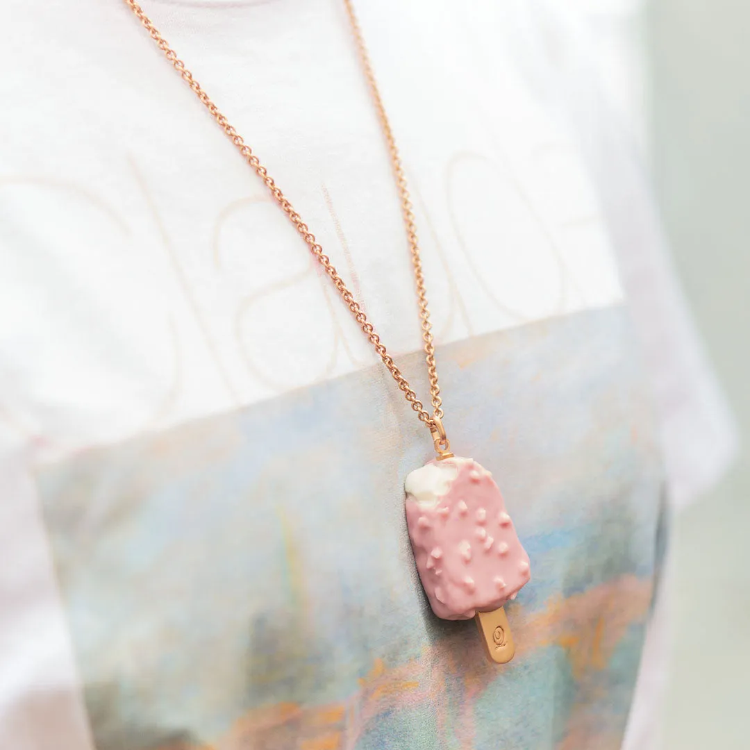 Strawberry Cheesecake Ice Cream Bar Necklace【Japan Jewelry】