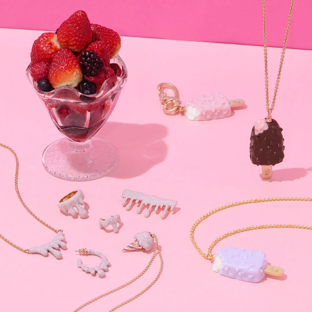 Strawberry Cheesecake Ice Cream Bar Necklace【Japan Jewelry】