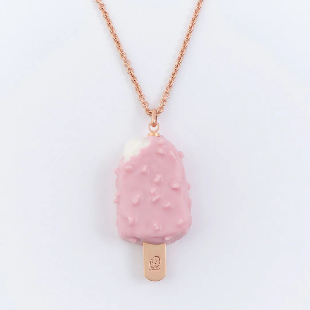 Strawberry Cheesecake Ice Cream Bar Necklace【Japan Jewelry】