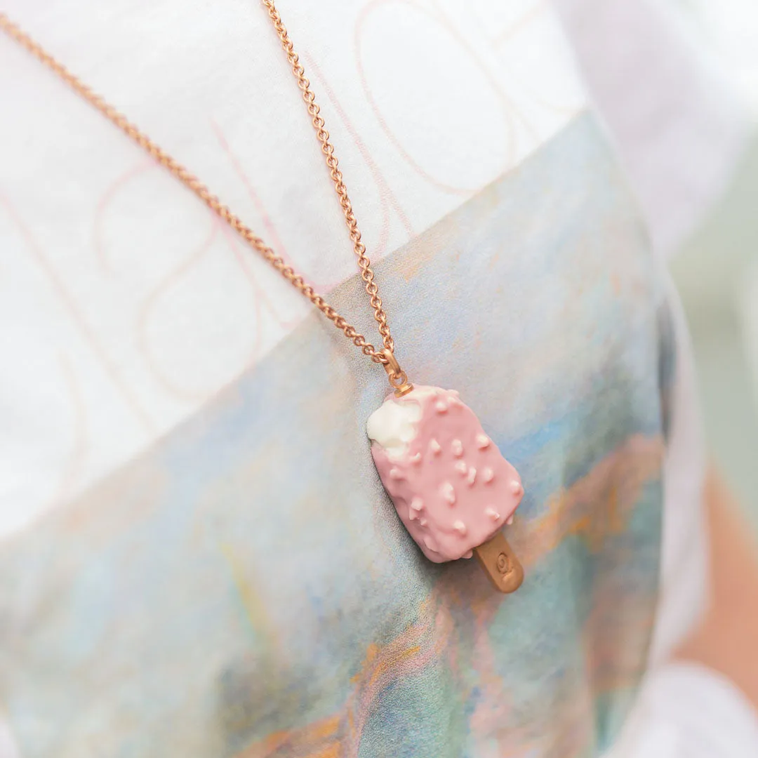 Strawberry Cheesecake Ice Cream Bar Necklace【Japan Jewelry】