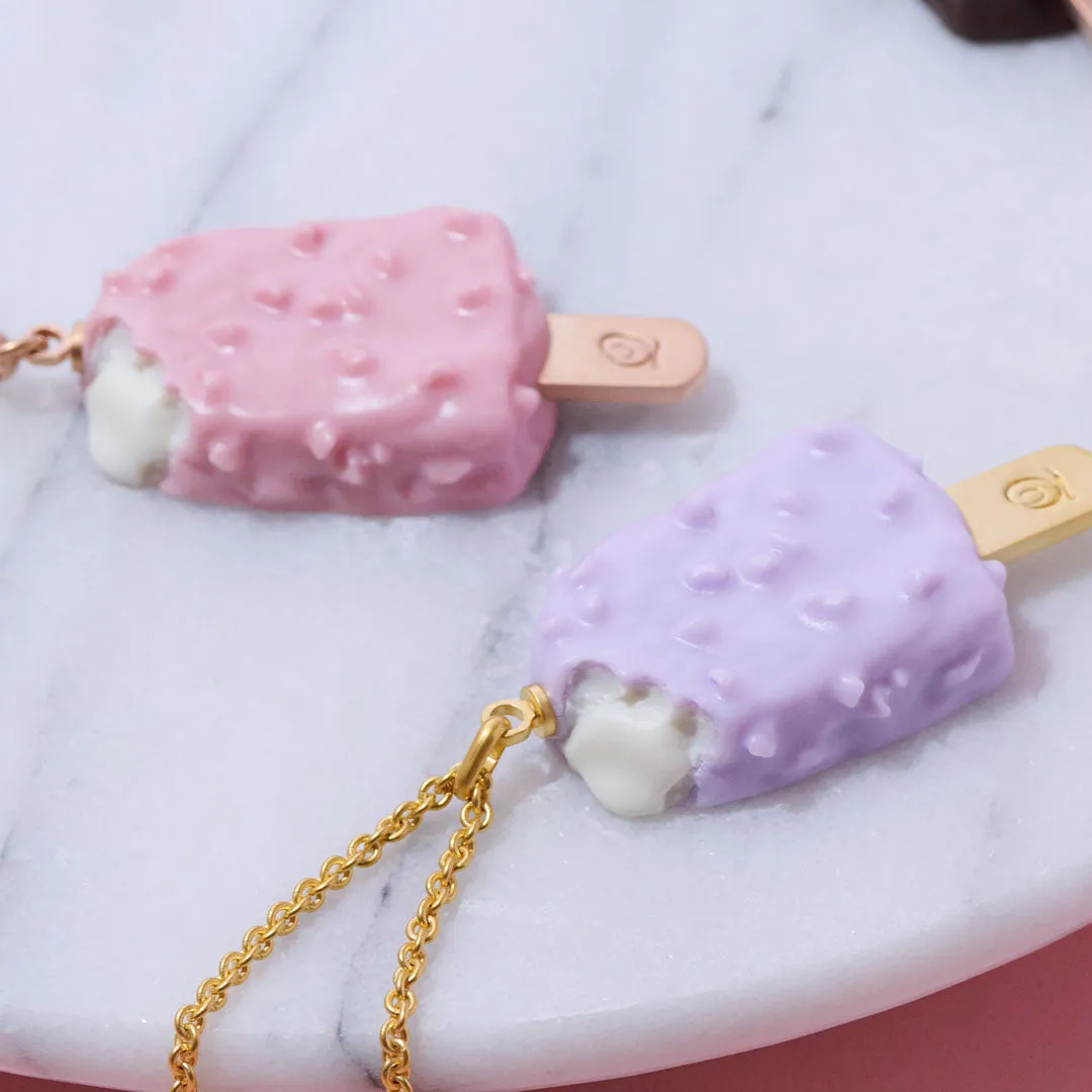 Strawberry Cheesecake Ice Cream Bar Necklace【Japan Jewelry】
