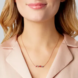 Suzanne Kalan Rainbow Sapphire Fireworks Bar Necklace