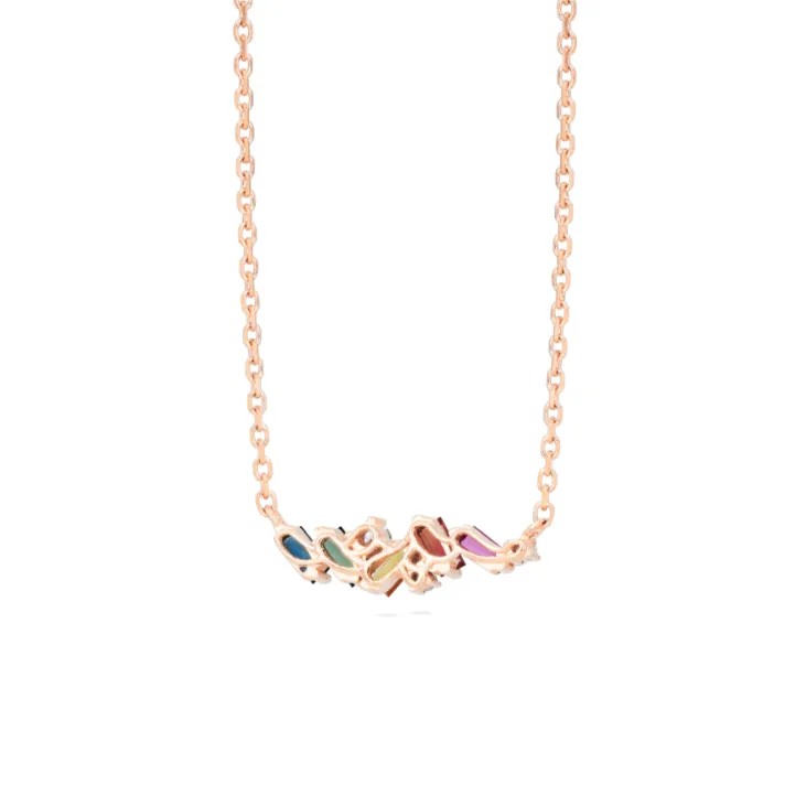 Suzanne Kalan Rainbow Sapphire Mini Bar Necklace