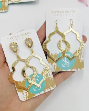 Taylor Shaye Everyday Drop Earring with Crystal Post