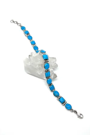 Terry Wood Blue Ridge Turquoise Link Bracelet
