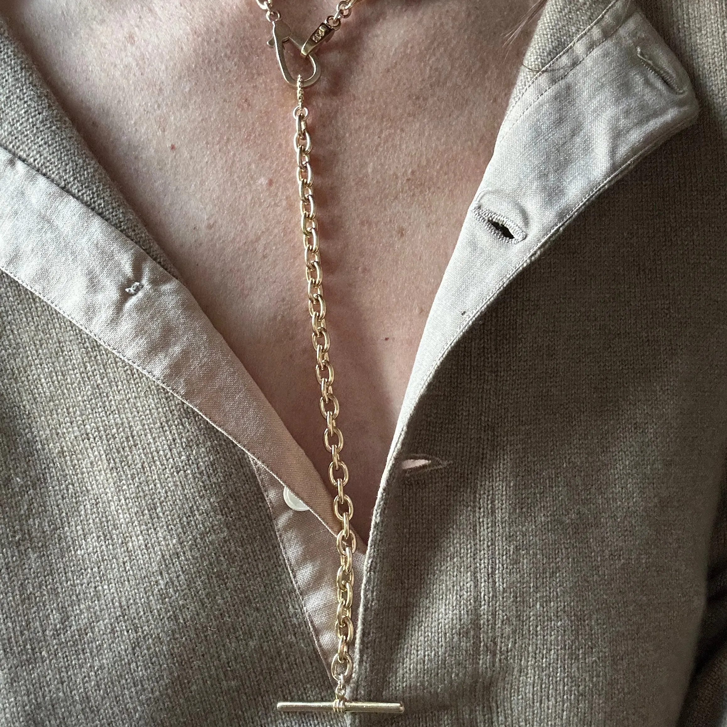 The Cable Love Lock Y Necklace
