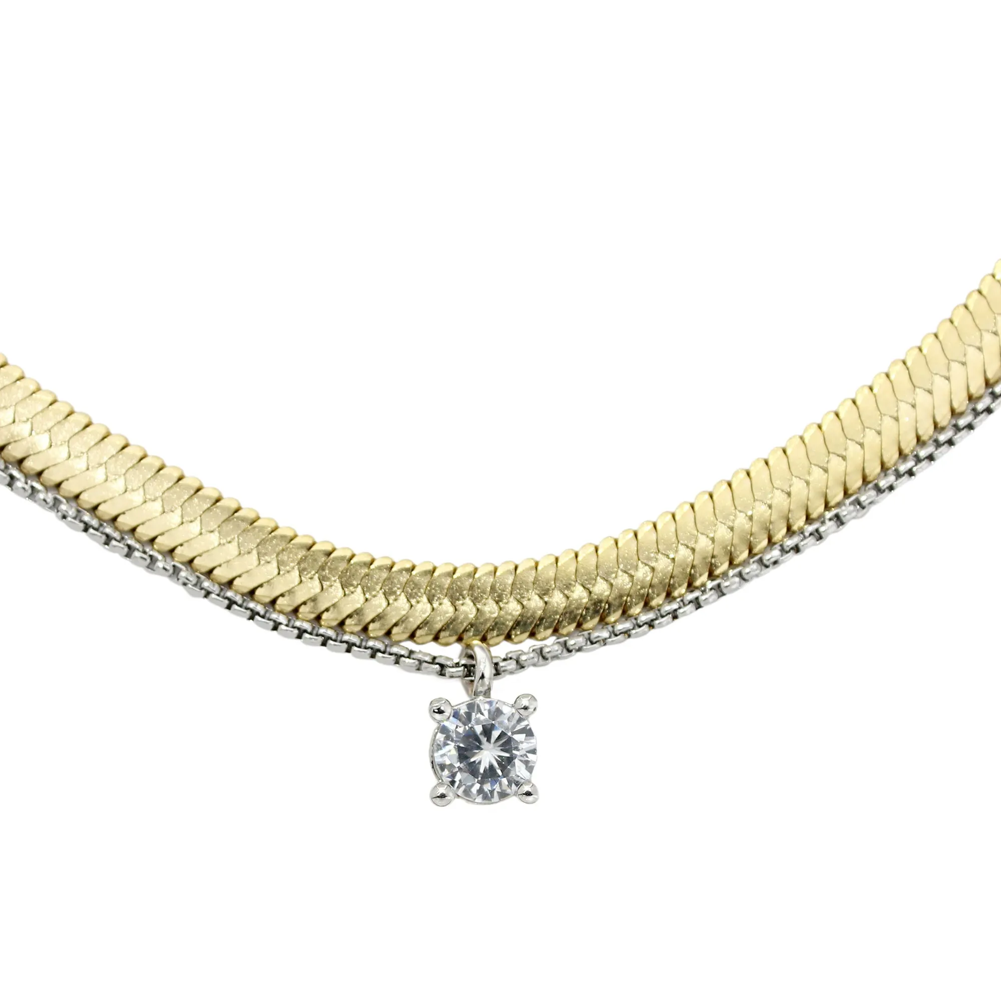 THE CHIC SNAKE LAYERED NECKLACE SET