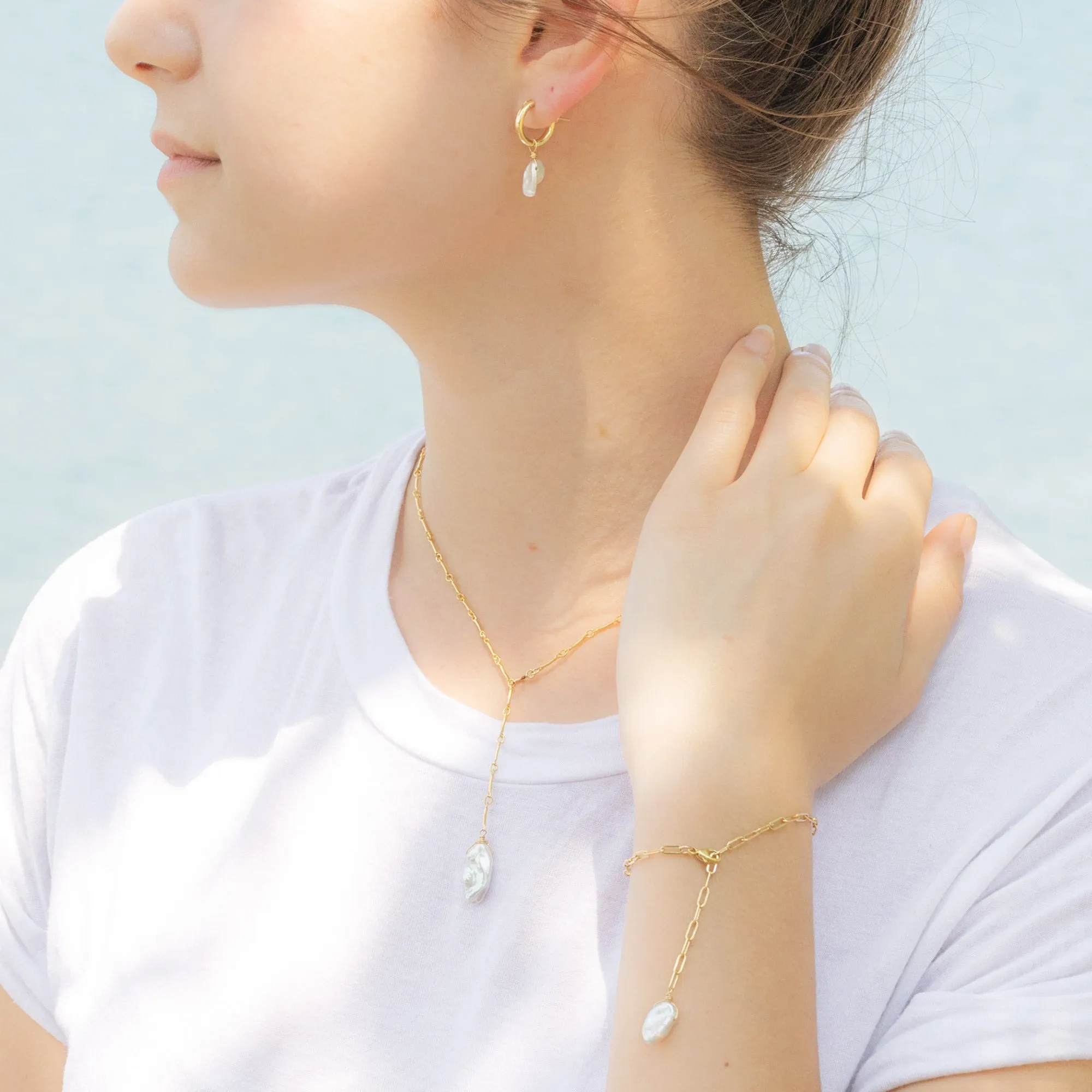 The Keshi Pearl Necklace | Gold Filled