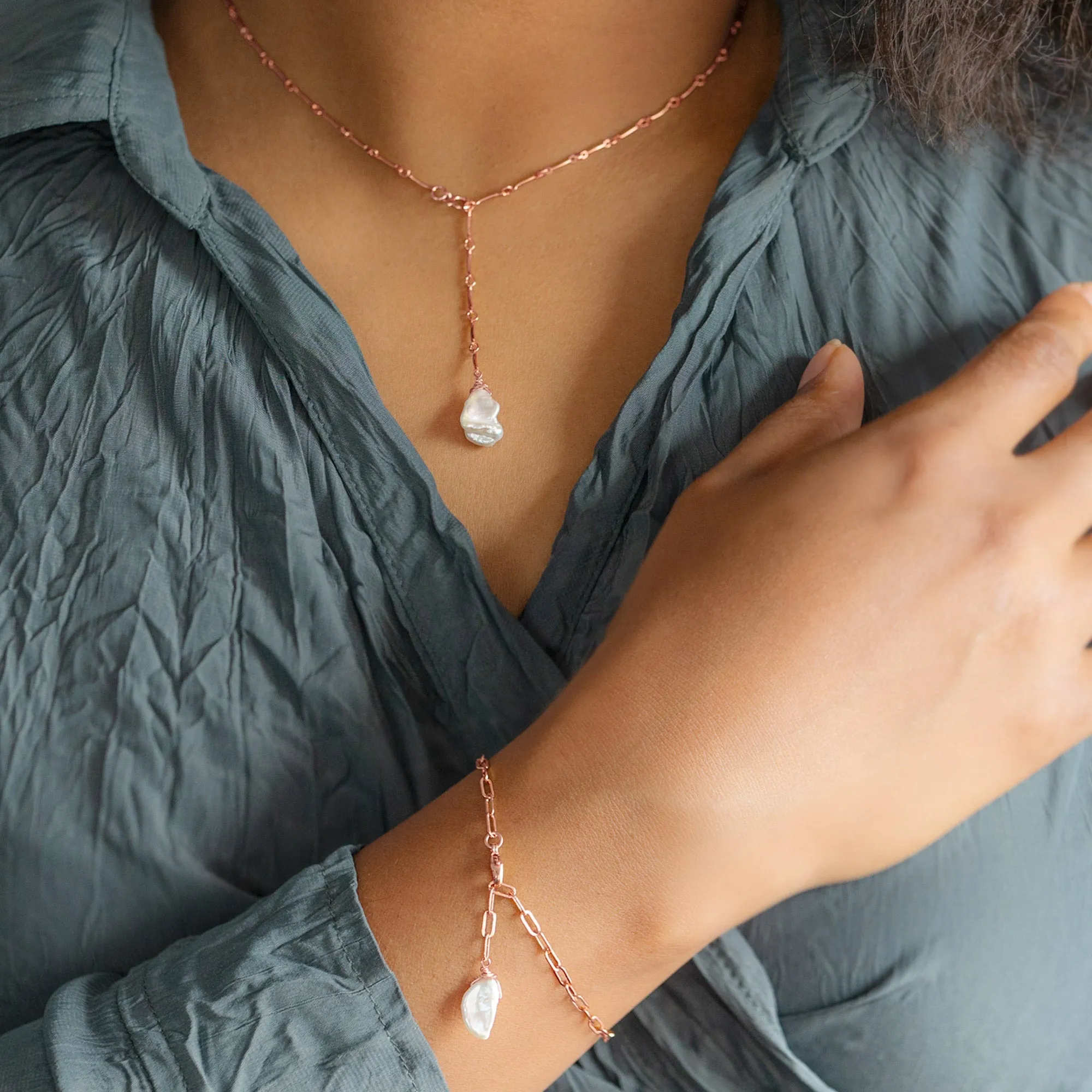 The Keshi Pearl Necklace | Gold Filled