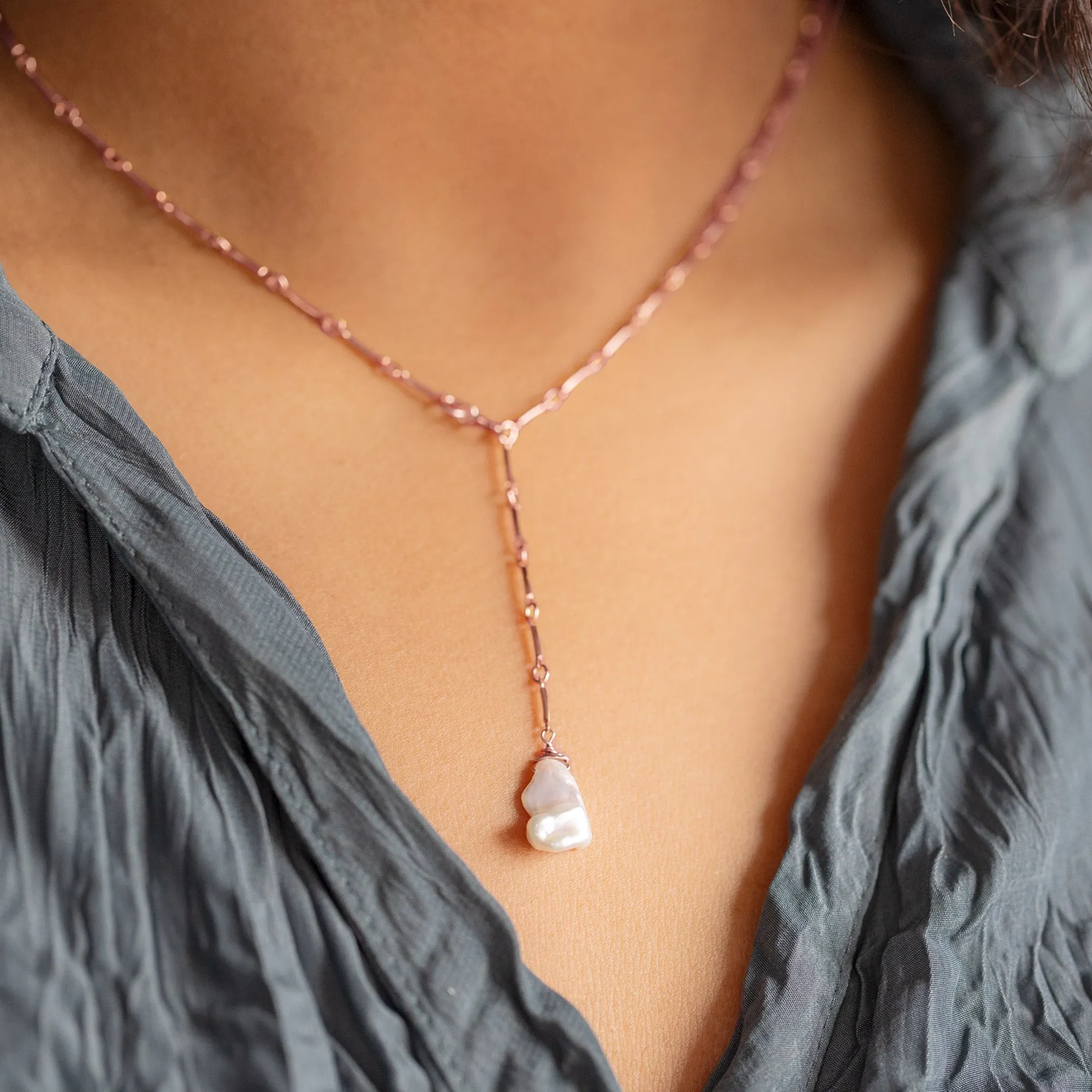 The Keshi Pearl Necklace | Gold Filled