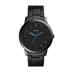 The Minimalist Slim Three-Hand Black Stainless Steel Watch