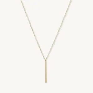 Thin Bar Drop Necklace