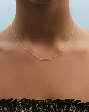 Thin Bar Necklace - Sterling Silver