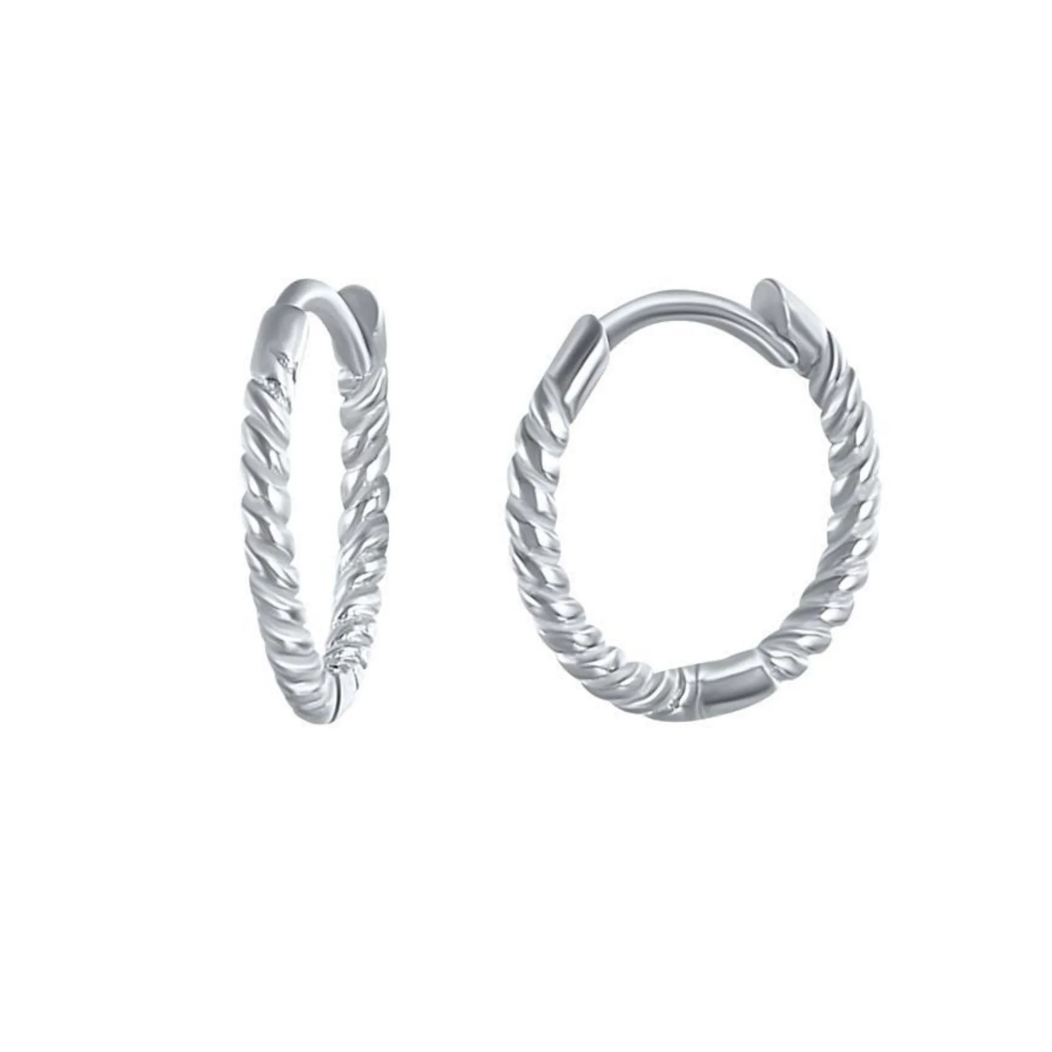 Thin Croissant Hoop Earrings