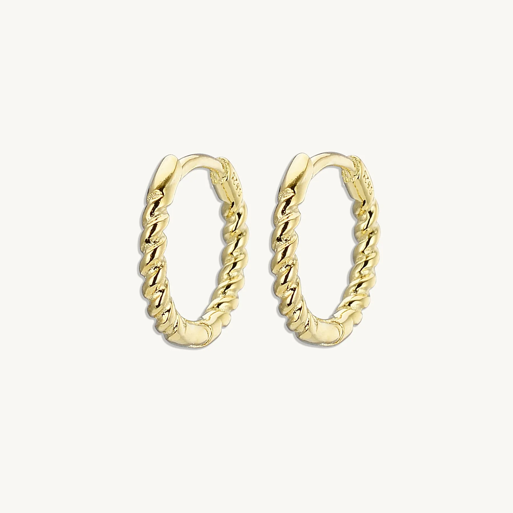 Thin Croissant Hoop Earrings