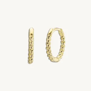 Thin Croissant Hoop Earrings