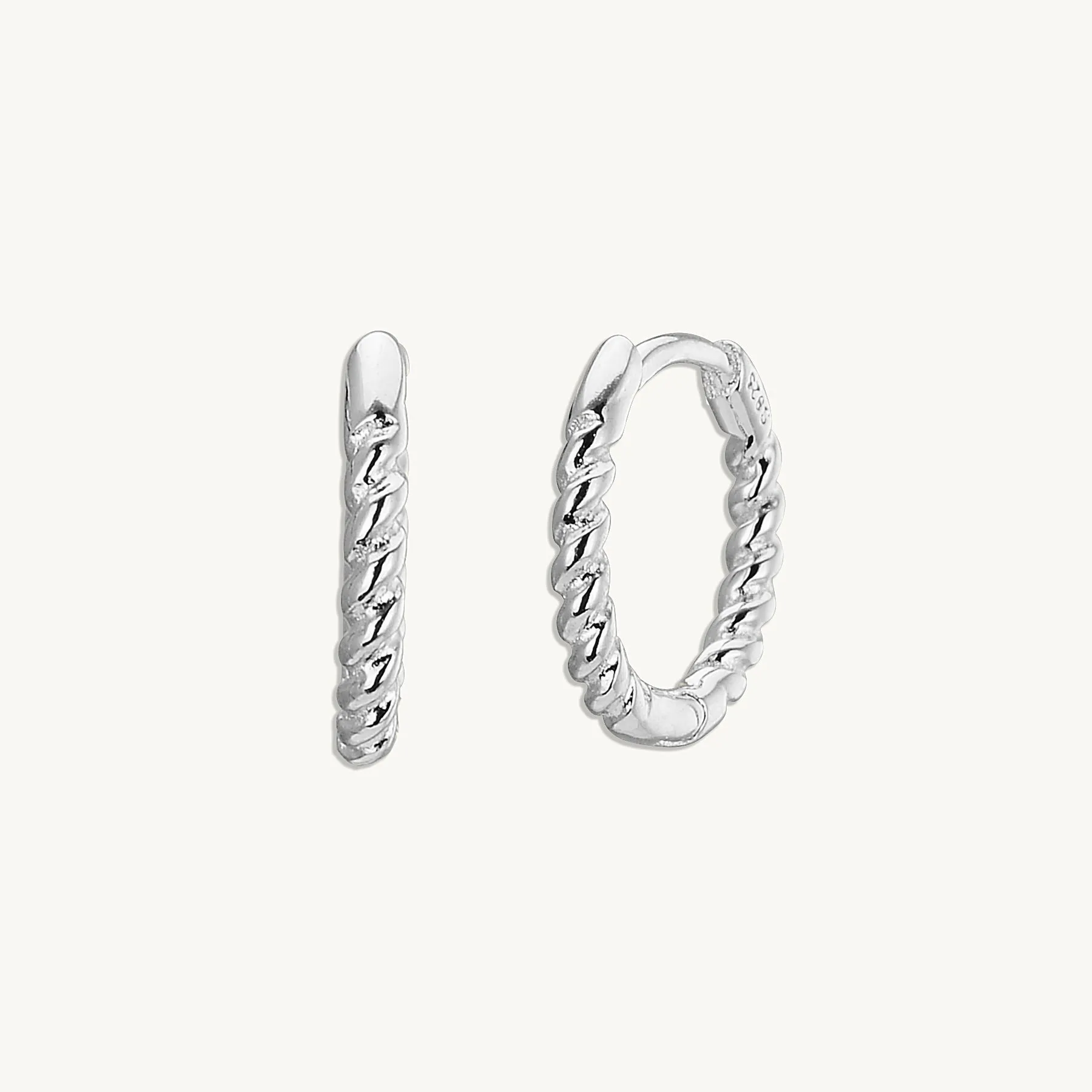 Thin Croissant Hoop Earrings