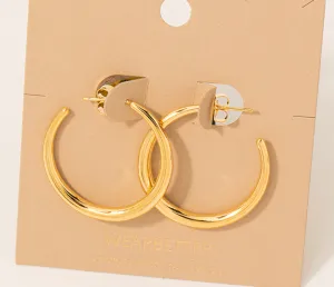 Thin Graduated Latch Hoop Earrings