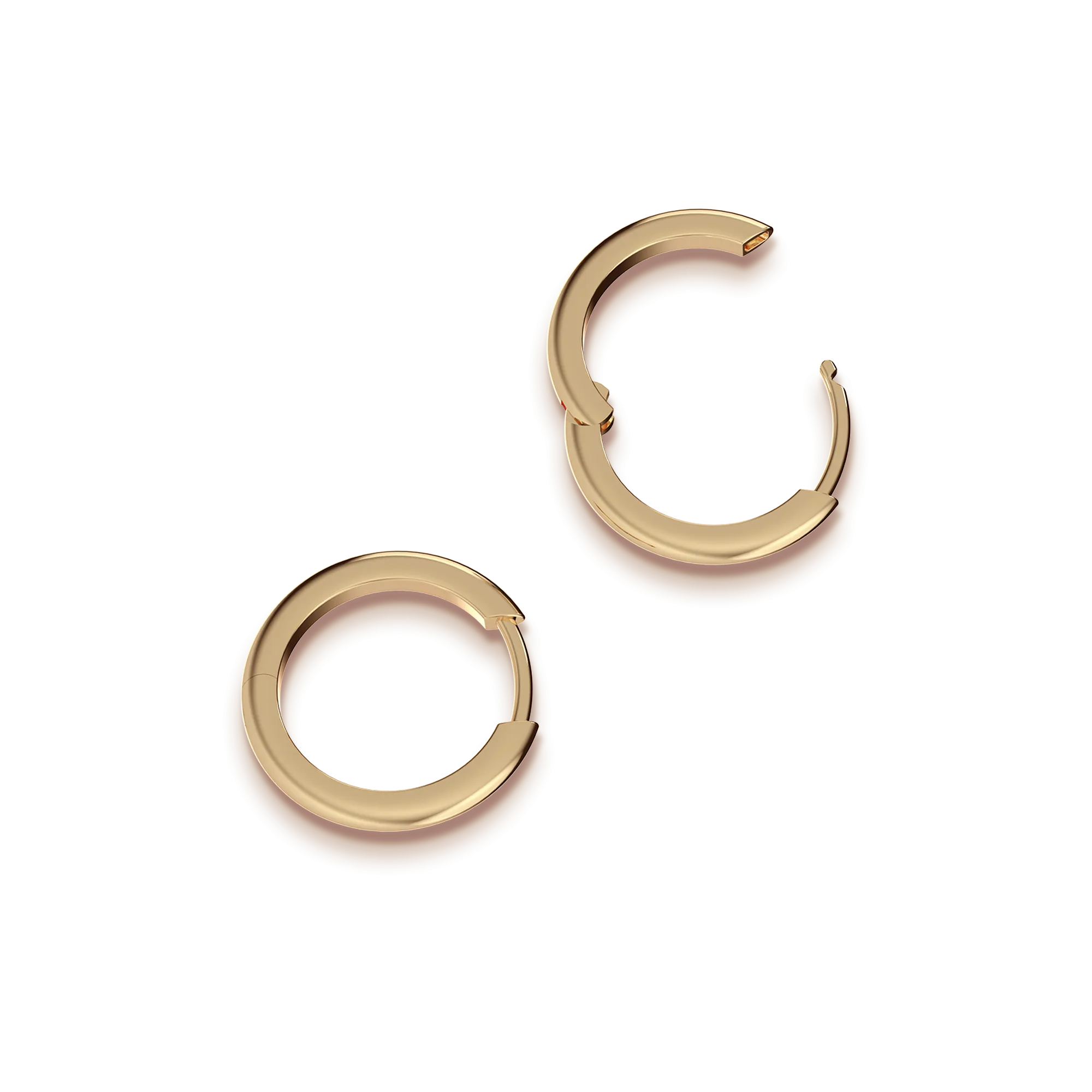 Thin Medium Hoop Earrings