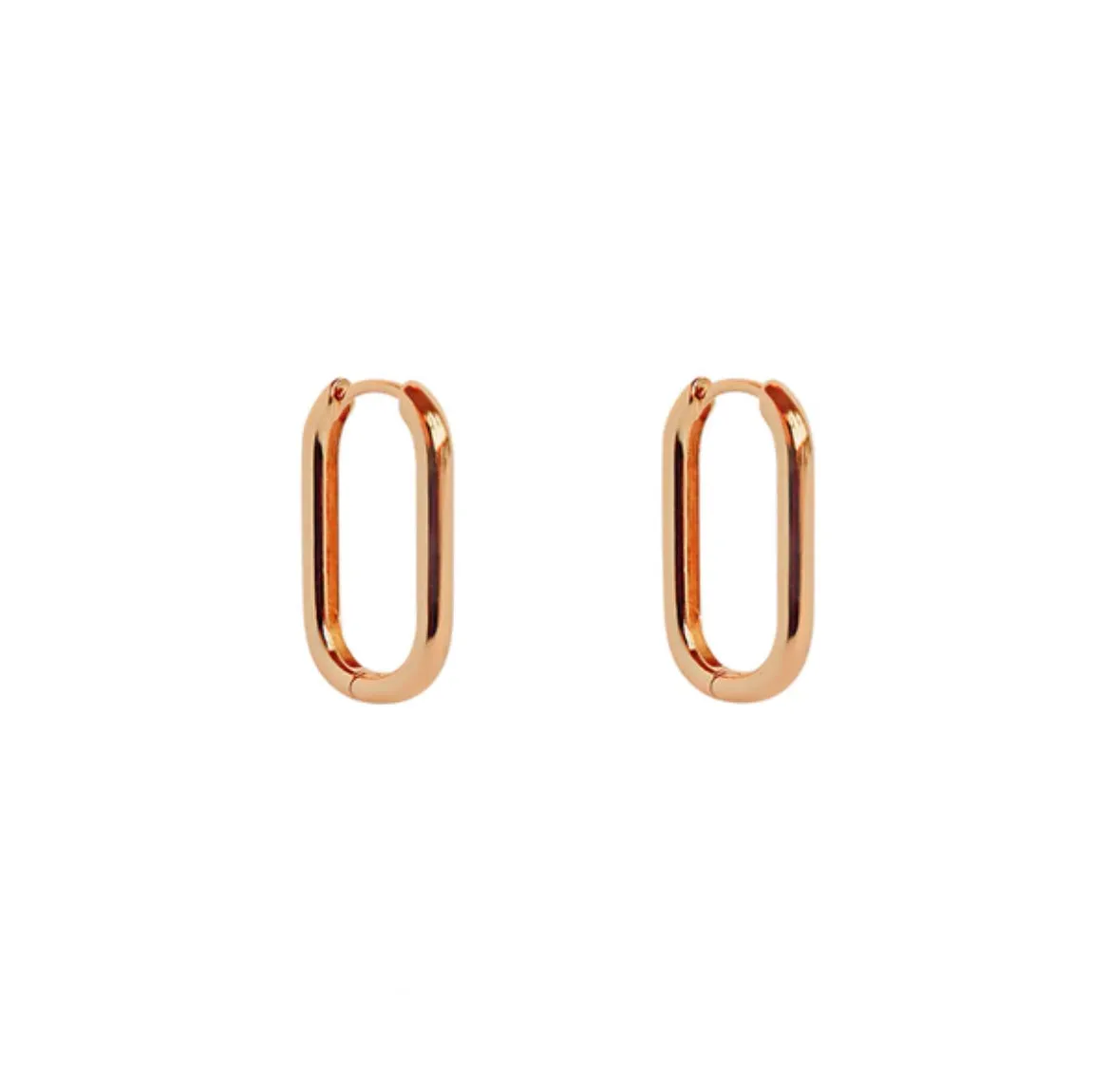 Thin oversize chain link huggy band earrings