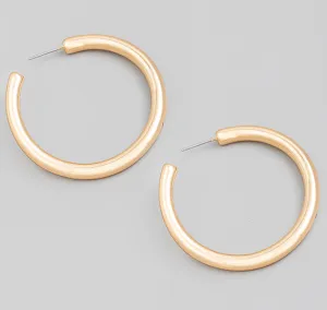 Thin Tube Open Hoop Earrings
