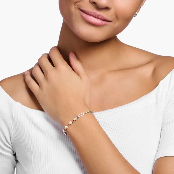 Thomas Sabo Chain and Mixed Jasper Bead Bracelet