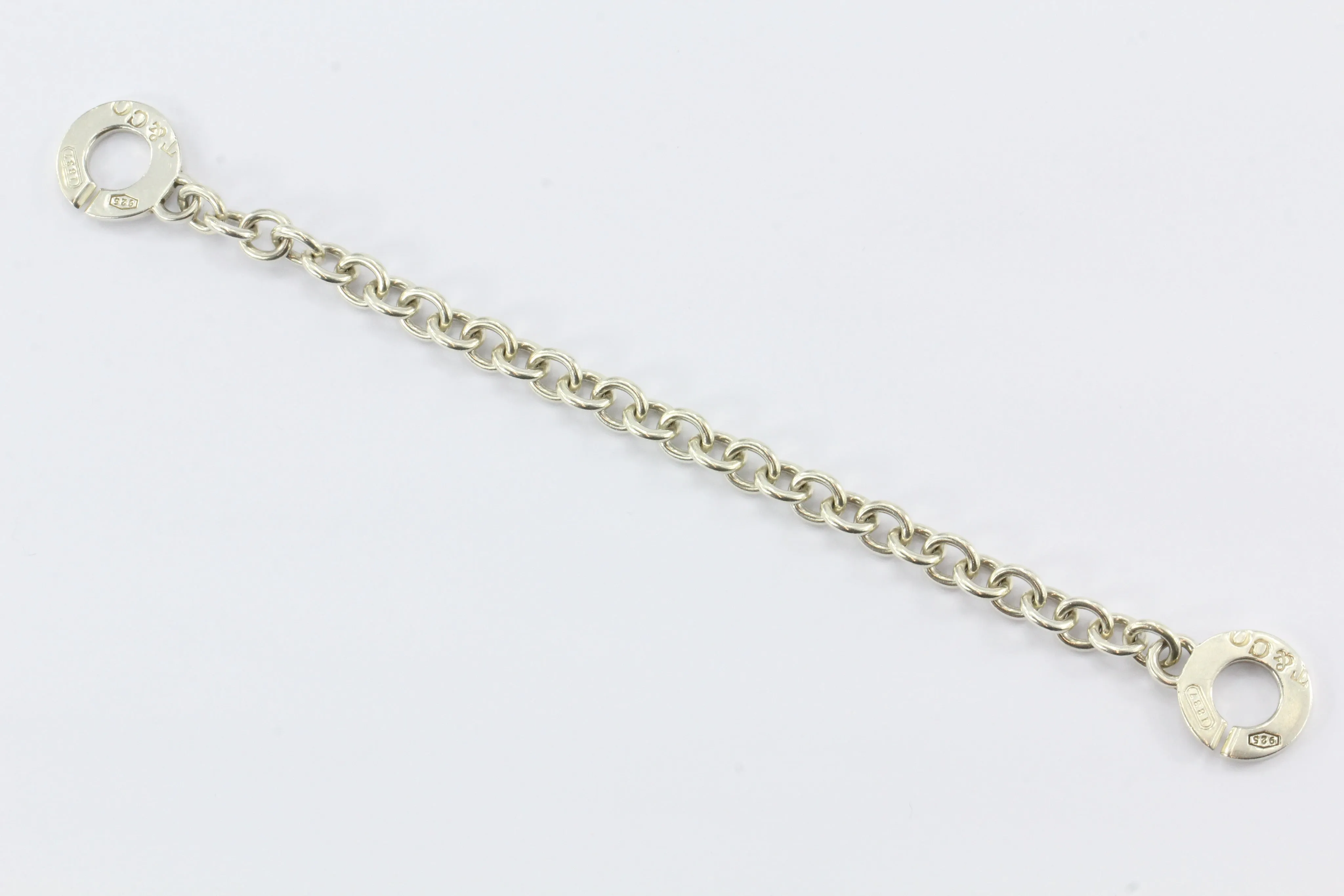 Tiffany & Co Sterling Silver 1837 Circle Clasp Toggle Bracelet 7.6"
