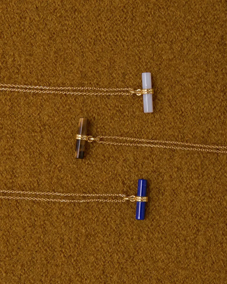 Tigers Eye T-Bar Necklace