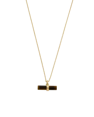 Tigers Eye T-Bar Necklace