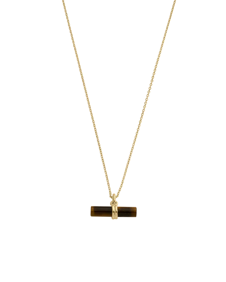 Tigers Eye T-Bar Necklace