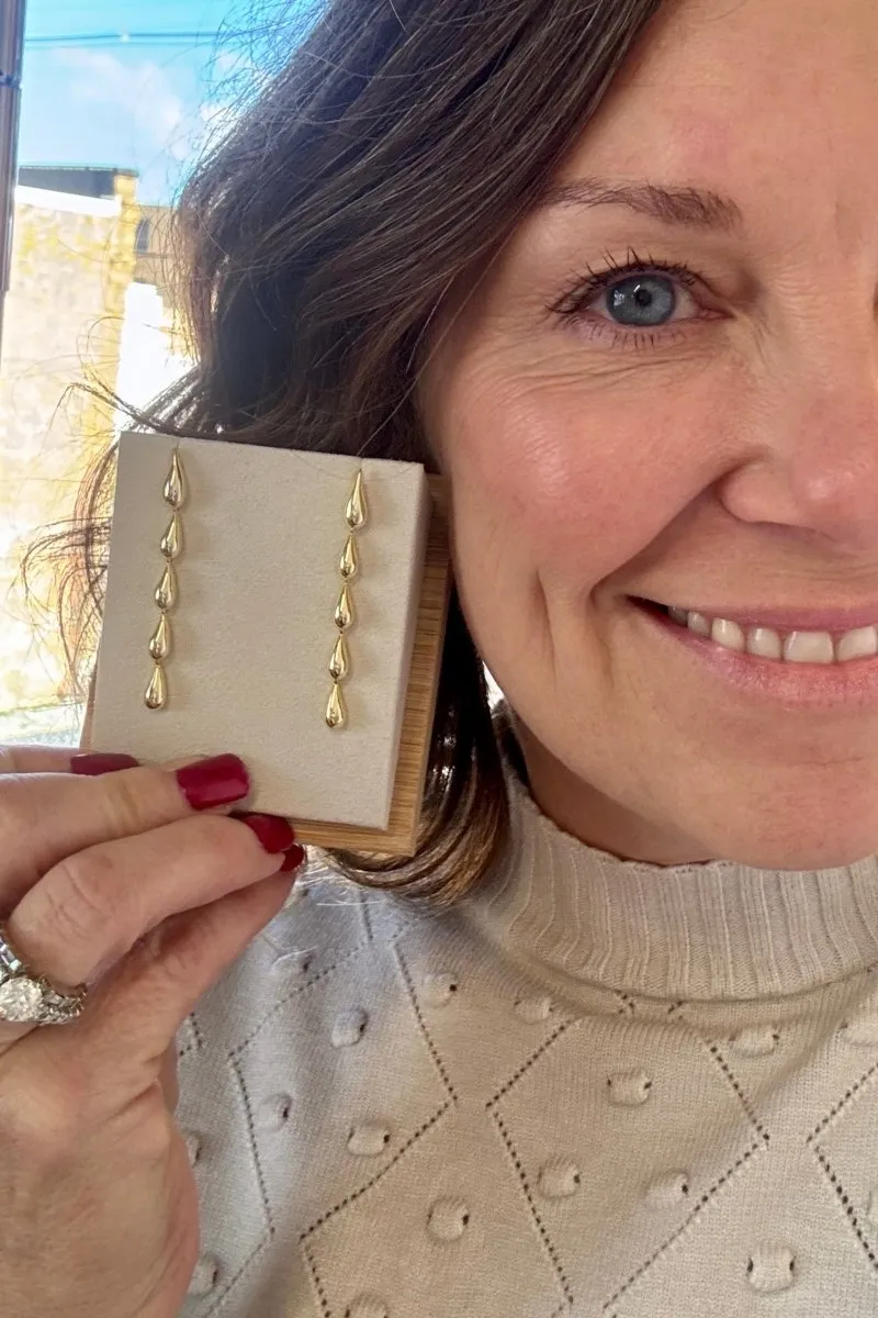Tina Dangle Teardrop Earrings