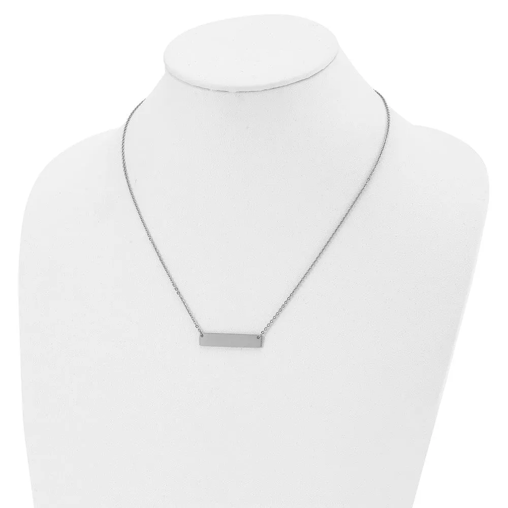Titanium Polished Bar w/2in ext 19.5in Necklace