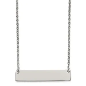 Titanium Polished Bar w/2in ext 19.5in Necklace