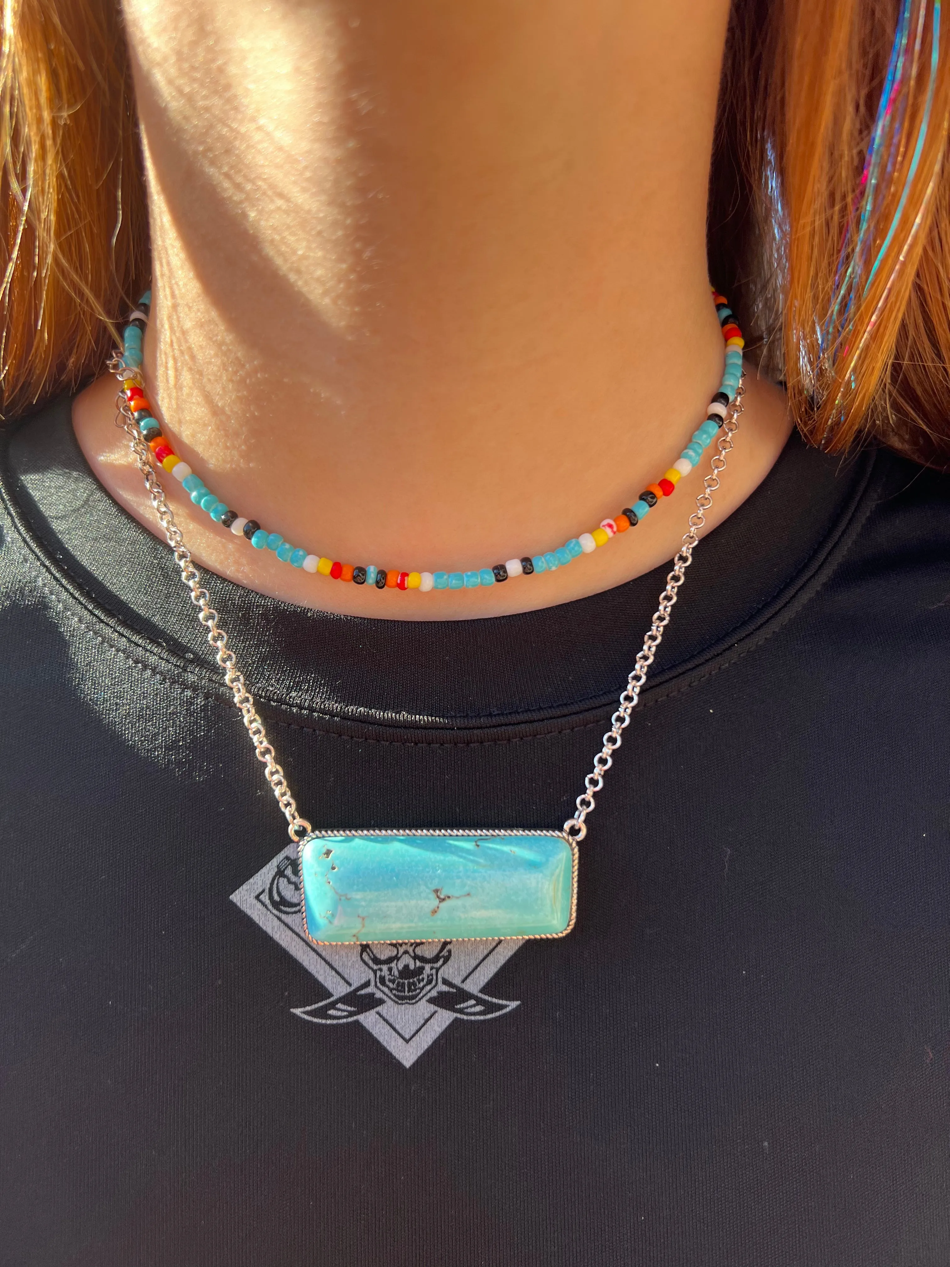 TURQUOISE BAR NECKLACE