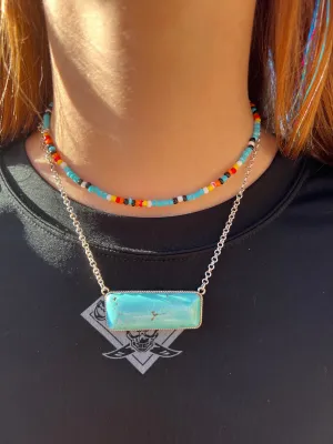 TURQUOISE BAR NECKLACE