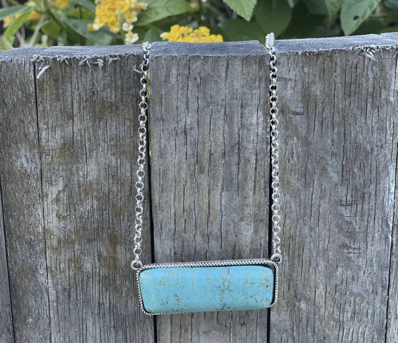 TURQUOISE BAR NECKLACE