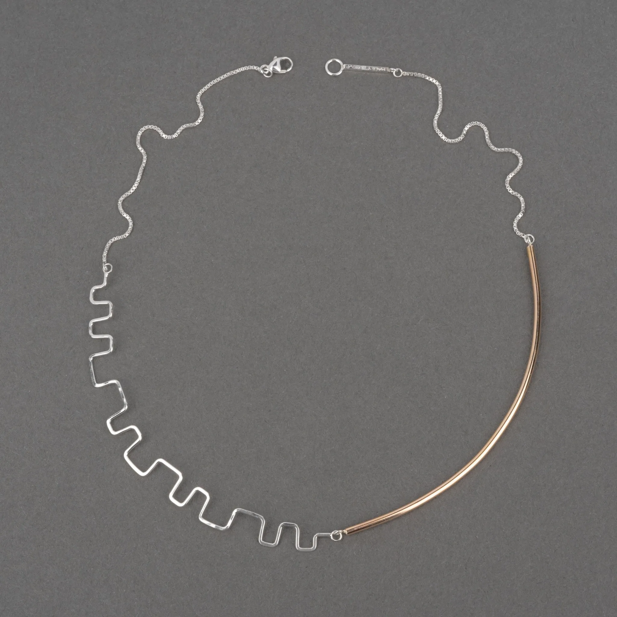 TWO STEP ASYMMETRICAL NECKLACE