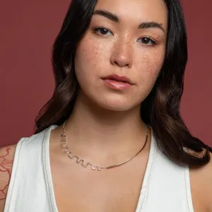 TWO STEP ASYMMETRICAL NECKLACE