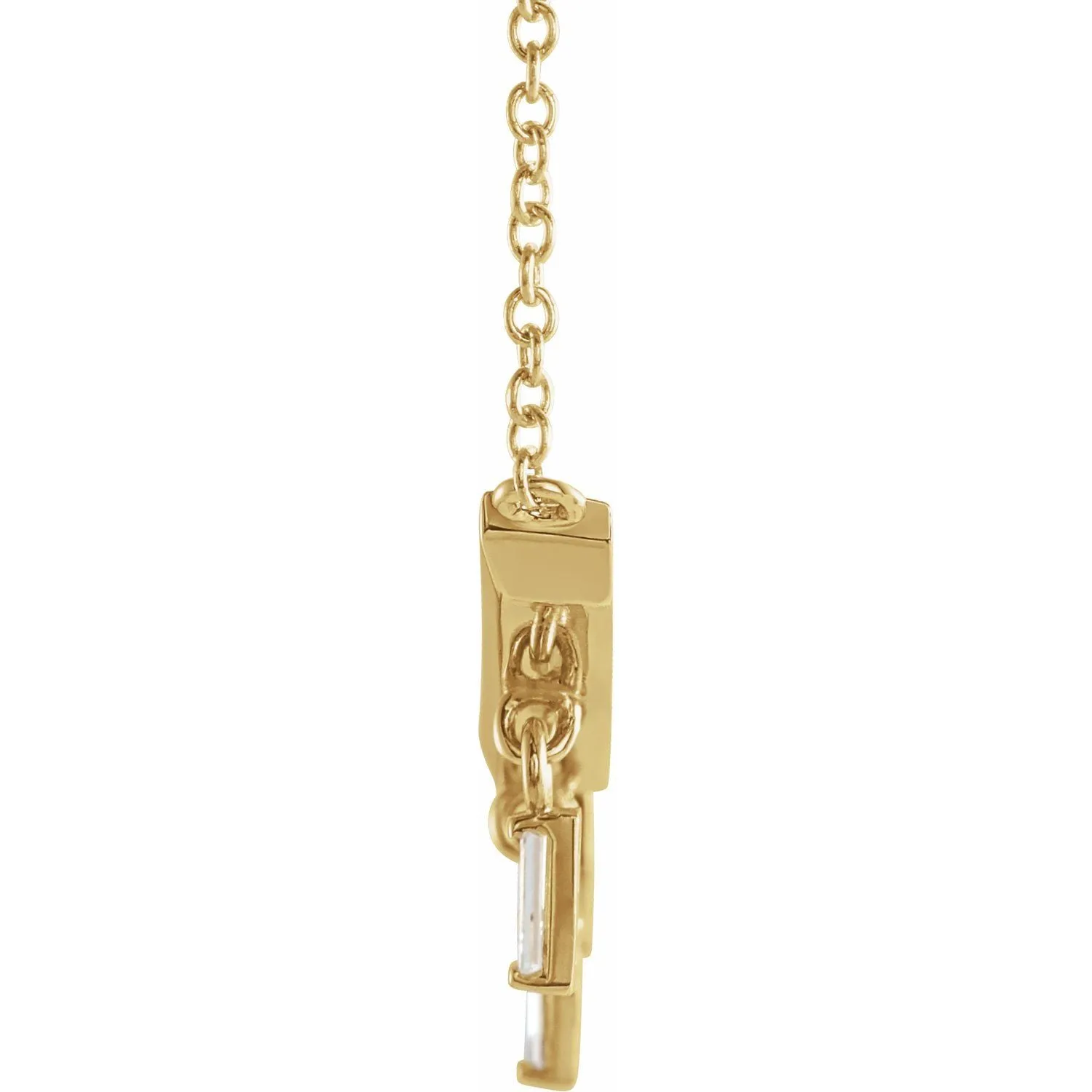 V Bar Dangling Diamond Necklace