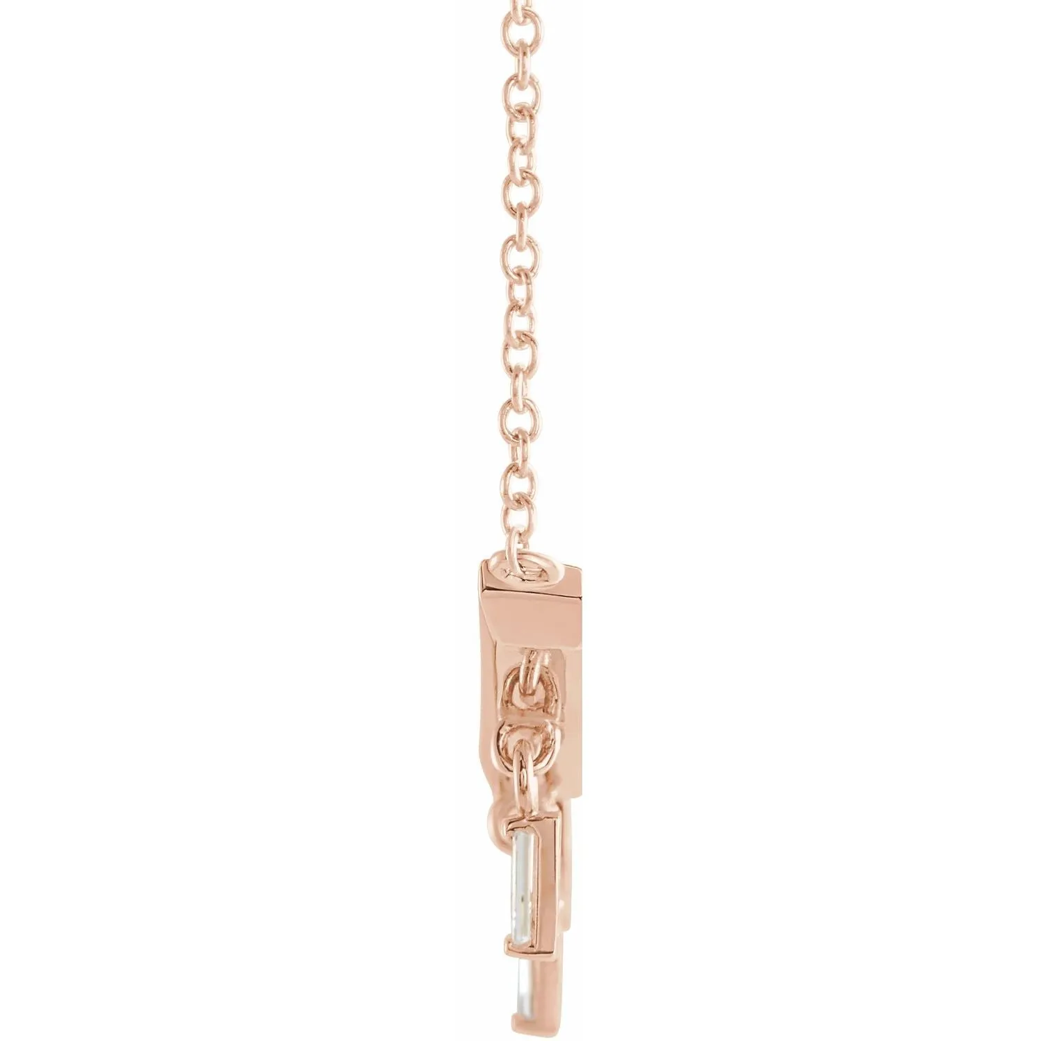 V Bar Dangling Diamond Necklace