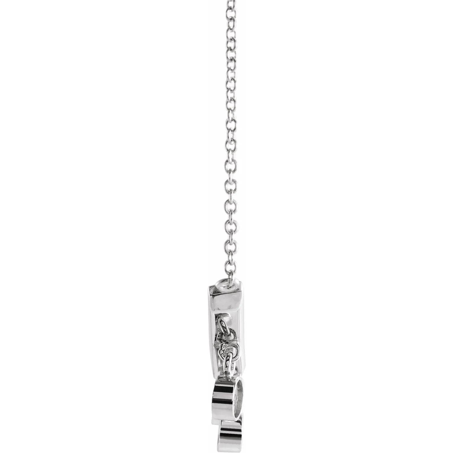 V Bar Dangling Diamond Necklace