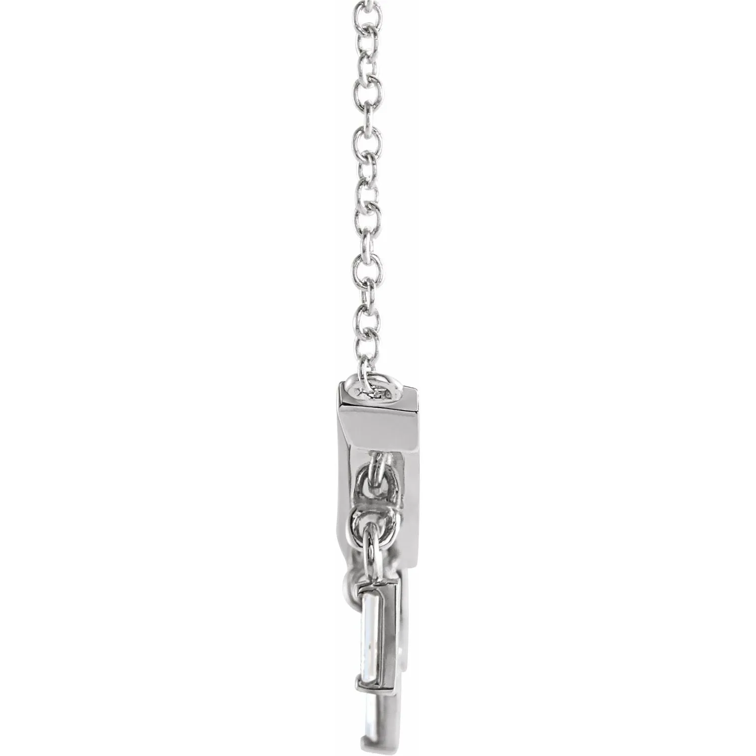 V Bar Dangling Diamond Necklace