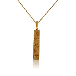 Vertical Diamond Flurry Snowflake Bar Necklace
